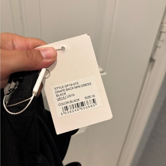Self Portrait Drape Back Mini Dress - Black - Picture 7 of 7